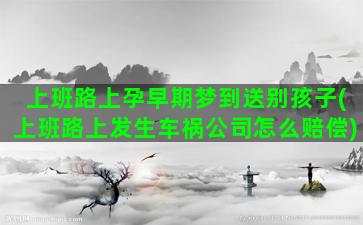 上班路上孕早期梦到送别孩子(上班路上发生车祸公司怎么赔偿)