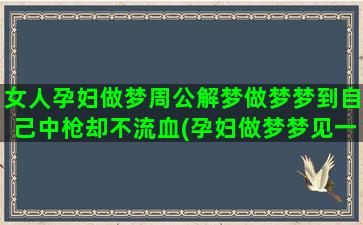 女人孕妇做梦周公解梦做梦梦到自己中枪却不流血(孕妇做梦梦见一堆女人)