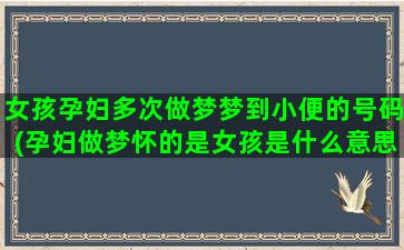 女孩孕妇多次做梦梦到小便的号码(孕妇做梦怀的是女孩是什么意思)