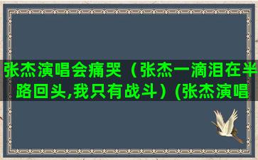 张杰演唱会痛哭（张杰一滴泪在半路回头,我只有战斗）(张杰演唱会哪里买票)