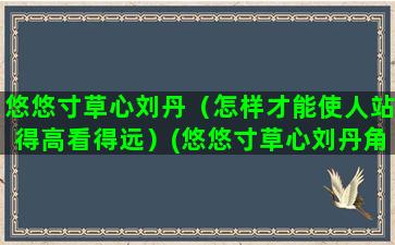 悠悠寸草心刘丹（怎样才能使人站得高看得远）(悠悠寸草心刘丹角色)