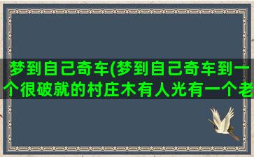 梦到自己奇车(梦到自己奇车到一个很破就的村庄木有人光有一个老邚奶)