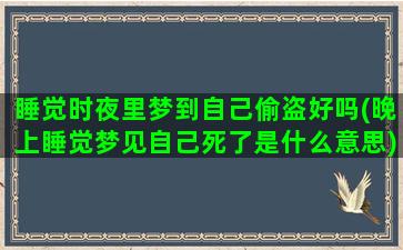 睡觉时夜里梦到自己偷盗好吗(晚上睡觉梦见自己死了是什么意思)